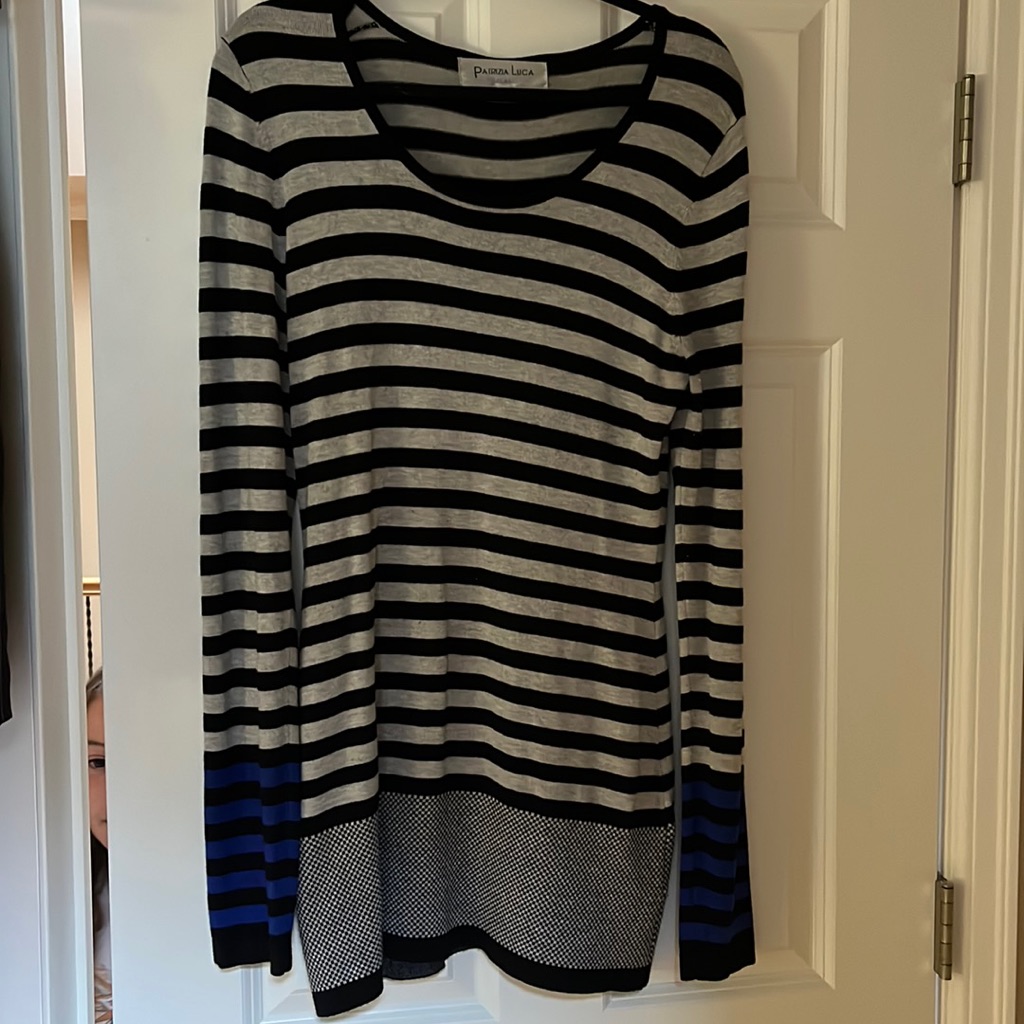 Gray And Black Long Sweater